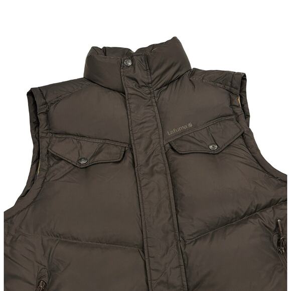 Lafuma Down Puffer Oz Vest Jacket Mens Size M Brown Full Zip & Snap - Picture 2 of 8